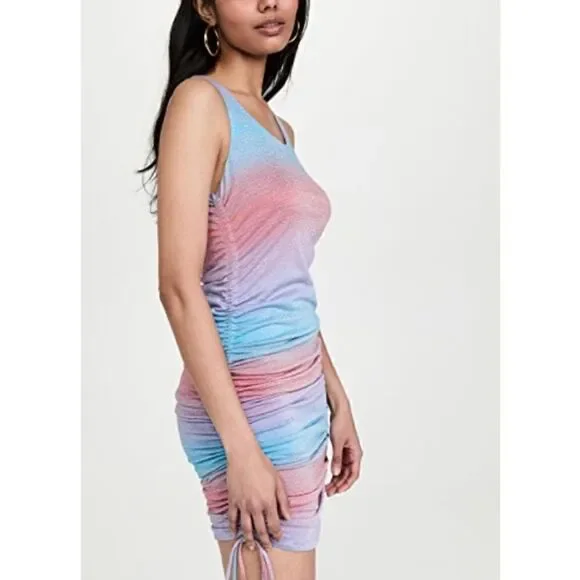 NWT Le Superbe Baccara Tank Dress Metallic Surf Stripe
